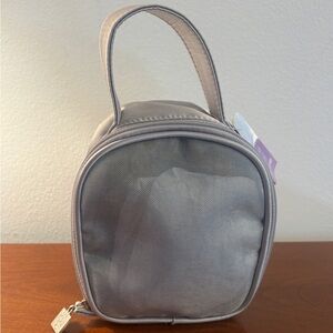 NWT The Body Shop Silver Cosmetic Bag